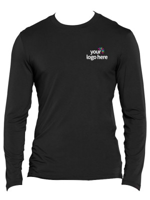 Long Sleeve Underscrub Round Neck T-Shirt Black